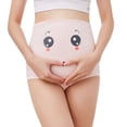 thumbnail image 1 of Ropa interior de cintura alta de maternidad de algodón ajustable bragas de algodón para mujeres embarazadas (rosa L), 1 of 5