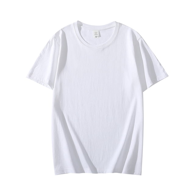 Camiseta de algodón para hombre, camisa de manga corta de Color puro, ropa de verano, 2021