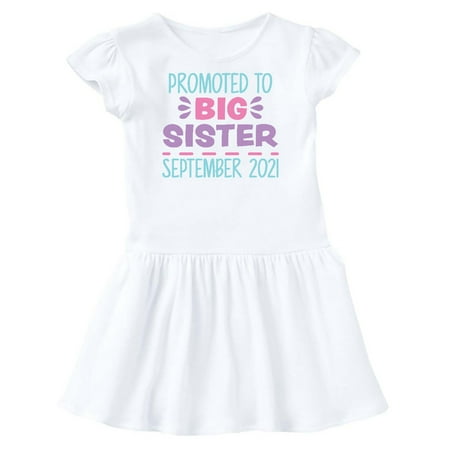 

Inktastic Promoted To Big Sister September 2021 Gift Toddler Girl Dress