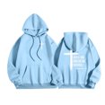 thumbnail image 4 of MHFRRA Sudadera con Capucha Estampada, Cómoda Sudadera con Capucha con Un Elegante Diseño Gráfico para Uso Informal y Actividades Al Aire Libre Azul claro, 4 of 5