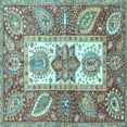 thumbnail image 1 of Ahgly Company Indoor Square Abstract Light Blue Modern Area Rugs, 3' Square, 1 of 4