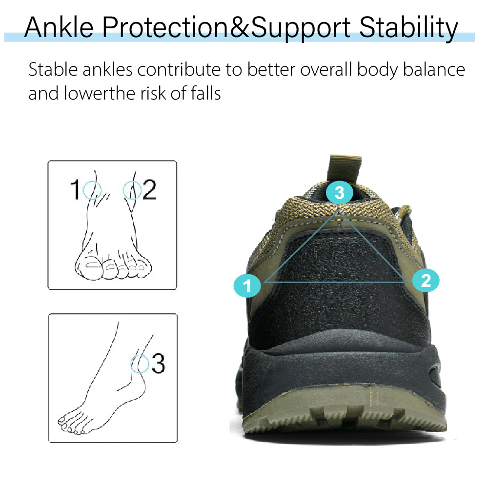 Mens Hiking Shoes Outdoor Lightweight Non-slip Breathable Sneakers Trekking Waterproof Comfortable Off-Road Shoes Green 11.5 US