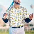 thumbnail image 5 of Lsque Cactus Plants Pattern Mens Polo Golf Shirts Funny Graphics Shorts Sleeve Button Shirts Baseball T-shirt-4X-Large, 5 of 7