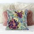 thumbnail image 3 of Amrita Sen Designs  20 x 20 in. Hawaii Floral Duo Suede Blown & Closed Pillow - White, Grey & Green, 3 of 9