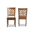 thumbnail image 2 of Baxton Studio Caron Modern and Contemporary Transitional Walnut Brown Finished Wood 2-Piece Dining Chair Set, 2 of 7