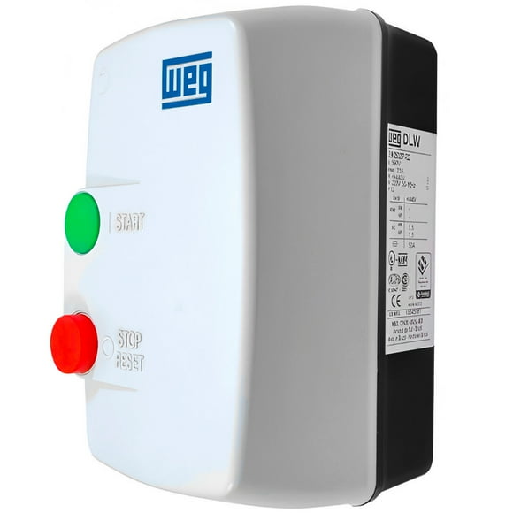 Arrancador WEG Trifásico 5 HP DLW-18D23P-R32 Directo 220V 17A