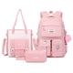 thumbnail image 1 of Mochila MUSEVOS Kawaii para niñas para la escuela con bolsa de mano rosa, 3 unidades, 1 of 6