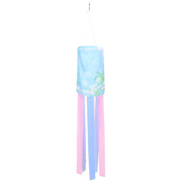 Miangastore Durable Polyester Spring Windsock for Garden Decoration Blue Color Fits Most Outdoor Spaces 12.5 Inches