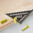 thumbnail image 5 of Tall Stair Gauges for Framing Square with Holder and Carabiner, Stair Gauge Knobs Tool for Speed Square, Framing Square Stops Guide Tools for Carpentry Squares, Framing Jig Circular Saw, Gold$$Tools, 5 of 7