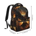 thumbnail image 2 of Haiem Cool Black Eagle Printed School Backpack,Casual Travel Lightweight Backpack,Durable Comfortable Multifunctional Backpack,Laptop Backpack, 2 of 5