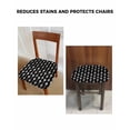 thumbnail image 6 of Starfish Black Chair Seat Covers for Dining Room Stretch Chair Seat Covers Set of 1, Coastal Ocean Summer Sea Beach Chair Seat Protector Cushion Slipcovers for Kitchen Restaurant Office, 6 of 6