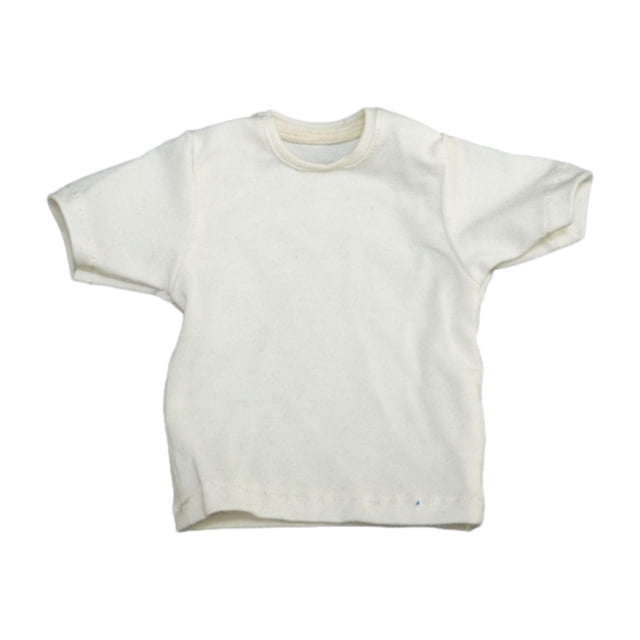 Camiseta de manga corta para mujer, disfraz, ropa de muñeca hecha a mano para vestido de 12 pulgadas, escala 1/6 Blanco