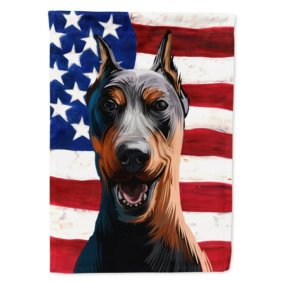 German Pinscher Dog American Flag Garden Flag