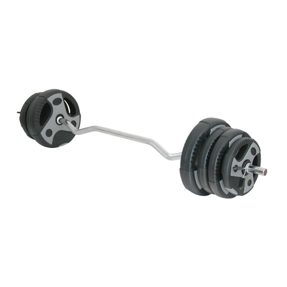 US Weight 60lb Curl Bar Weight Set with Spring Clips – Adjustable Workout Set for Home Gym