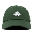 thumbnail image 4 of DALIX Cute Elephant Hat Cotton Baseball Cap in Dark Green, 4 of 7