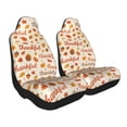 thumbnail image 3 of Car Seat Covers Are Protected From Dust And Spillage And Elastic Straps Are Easy To Install For Easy Car Suv Truck Delivery Thankful Autumn Words Pattern 2 Pcs, 3 of 8