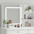 thumbnail image 7 of WIAWG 39.4" Modern Vanity Set with Mirror and Lights Makeup Dressing Table with Drawers White, 7 of 7