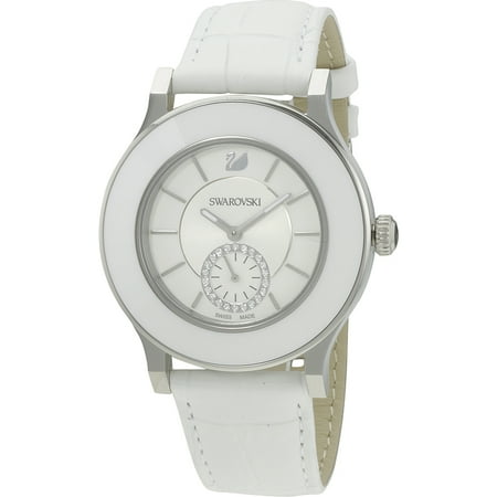 Swarovski White Leather - Swarovski Octea White Dial Leather Strap Ladies Watch 1181757