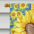 thumbnail image 3 of Summer Sunflowers Blue and Tan Chihuahua Flag Canvas House Size 28 in x 40 in, 3 of 5