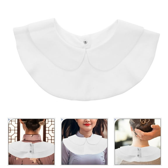 SEWCHICS Fashionable White False Collar Detachable Cotton Collar Shirt Attachment