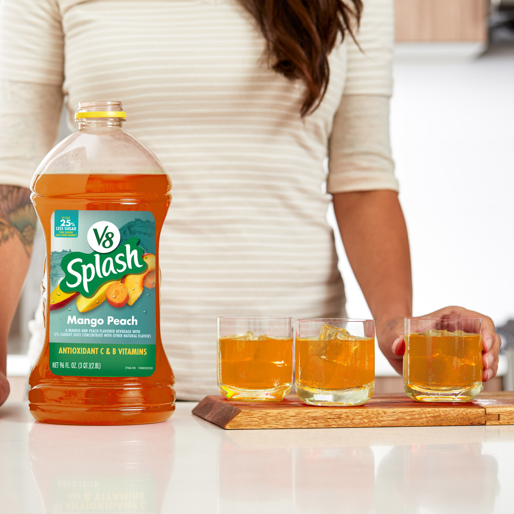 Buy V8 Splash Mango Peach Flavored Juice Beverage, 96 FL OZ Bottle