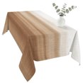thumbnail image 2 of Brown White Ombre Table Cloth Waterproof Tablecloths, Vintage Farmhouse Abstract Striped Tablecloth Dining Table Cover for Kitchen Party Tabletop Outdoor, Rectangle Tablecloth 60x120 Inch, 2 of 9