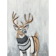 thumbnail image 2 of Baker, Sara 12x14 Black Ornate Wood Framed with Double Matting Museum Art Print Titled - Stag in Sweater, 2 of 4