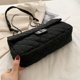 thumbnail image 4 of Retro Lattice Tote Satchel Mujeres Nylon Messenger Bolso Bolso Bolso de cadena sólida JShteea Para Estrenar, 4 of 9