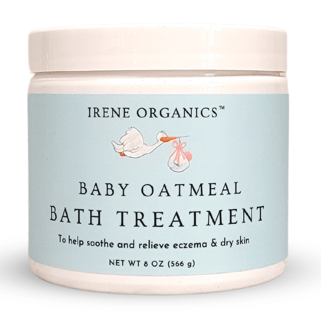 Irene Organics Gentle Baby Eczema Oatmeal Bath Treatment Powder 8oz