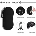 thumbnail image 3 of Funda para gafas Hion Soft Pouch de neopreno con clip para cinturón, color negro, 3 of 6