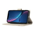 thumbnail image 6 of Allytechgroup Wallet Case for Apple iPhone XR with Crossbody Strap Hand Wrist, Makeup Mirror Cards Slots Cash Pocket RFID Blocking Flip Stand Slim Case Cover for iPhone XR, Beige, 6 of 7