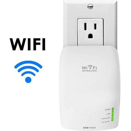 Hover-Way AC750 Dual Band 802.11AC Wireless Mini Wall Plug Router/WiFi