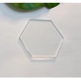 thumbnail image 1 of 1/4" Thick Clear Acrylic Hexagon,HexagonAcrylic Coaster,Coaster Templates,Woodworking Router Template 2PCS, 1 of 8