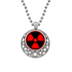 thumbnail image 1 of Químicas peligrosas radiaciones nocivas, tóxicas Rojo patrón círculo símbolo ilustración Collares Colgante Retro Moon Stars Jewelry Unbranded M, 1 of 3