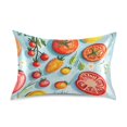 thumbnail image 7 of Yayeee Pillowcase Standard Size Set of 2 Satin Wrinkle Resistant Pillow Case, Yellow Tomatoes, 7 of 7