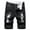73#Black, variant on Men's Denim Shorts Slim Fit Stretch Ripped Short Jeans Fit Biker Jeans Trunks