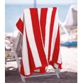 thumbnail image 5 of Utopia Towels Pack of 4 Cabana Beach Towels, Oversized 30 x 60 Inches Cotton Beach Towel Set, Smooth Ring Spun Texture for Pool and Swim Days, Modern Striped Design Bath Towels, Red, 5 of 8