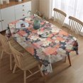 thumbnail image 2 of Pioneer Flower Floral Print Pattern Rectangle Tablecloth 60x84in,Waterproof Polyester Rectangle Table Cloth, Wipeable Spillproof Polyester Tablecloth for Dining, Camping, Indoor and Outdoor, 2 of 5