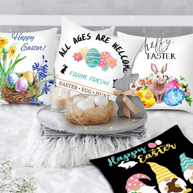Funda de Sofá para El Día de Pascua, Funda de Cojín, Decoración Personalizada para El Hogar