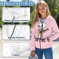 thumbnail image 5 of Psesaysky Kids Hoodie Sweatshirt Funny Skeleton Pink Long Sleeve Boys Girls Full Zip Jacket Tops Clothes for Toddlers(Age 8-10), 5 of 7
