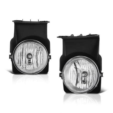VIPMOTOZ Chrome Housing OE-Style Front Fog Light Driving Lamp Assembly For 2003-2006 GMC Sierra 1500 2500 3500 Pickup Truck