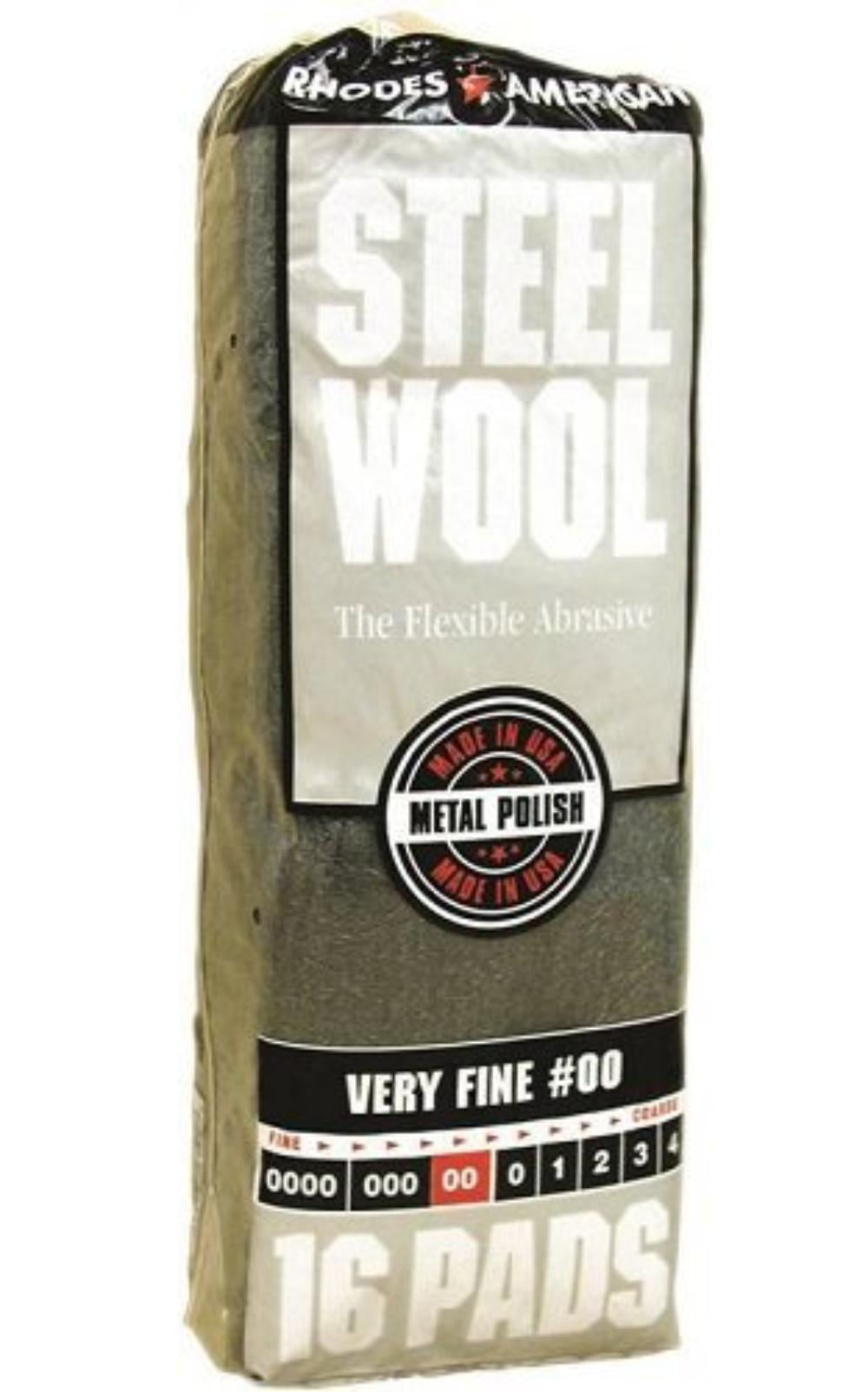 Veryfine Steelwool Pad, 00 Sleeve Very Fine Steel Wool Pads By Homax