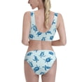 thumbnail image 3 of Picia Turtle Women's High Waisted Bikini Scoop Neck Swimsuit Two Pieces Bathing Suit-X-Large, 3 of 8