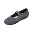 thumbnail image 2 of Womens Breathable Ventilated Knit Mesh Mary Jane Shoes, Elastic Single Strap Slip On Flats, Shock Absorbing Lightweight Daily Walking Footwear, 2 of 6