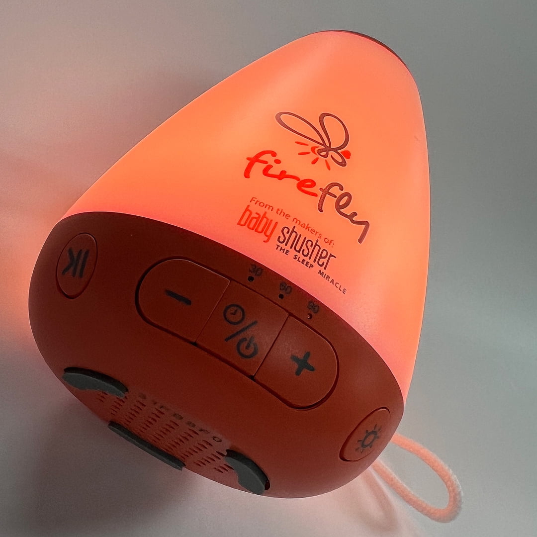 Shusher Firefly Sound Machine for Babies with Adjustable Amber Night Light for Newborns & Toddlers