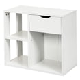 thumbnail image 1 of Costway Table d'Appoint à 3 Cubes avec Tablette de Rangement et Tiroir, Table de Nuit Gain de Place, Blanc, 1 of 10