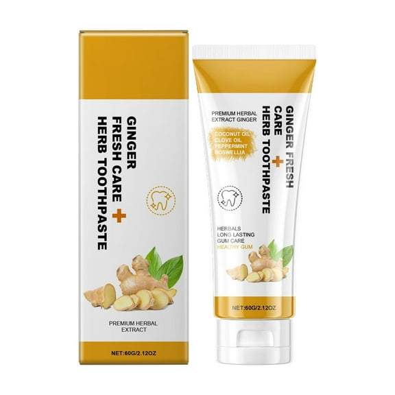 Whitening Toothpaste, Toothpaste for Sensitive Teeth and Cavity Prevention, Ginger Fresh Care Herb Toothpaste Paraben Refreshing Oral Care For Sensitive Teeth
