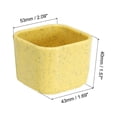 thumbnail image 2 of Unique Bargains 2' Square Plastic Succulent Planter with Drainage Flowerpot Container, Yellow 3 Pack, 2 of 5