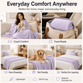 thumbnail image 7 of Continental Bedding Soft Lightweight Plush Microfleece Blanket for Couch, Sofa & Bed, Cozy Warm All-Season Throw, Lavender 50x70, 7 of 7