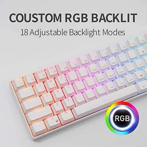 RK ROYAL KLUDGE RK61 Wireless/Wired 60% Mechanical Keyboard, 61 Keys Bluetooth Small Portable Gaming Office Keyboard with Rechargeable Battery for Windows and Mac, Brown Switch, Walmart.com
